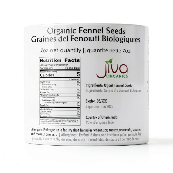 Organic Fennel Seeds Jiva Organics Bulk 175 Pound Bag-1