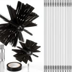DOITOOL Chimney Brush Flexible Rods Black Acacia Handle-0