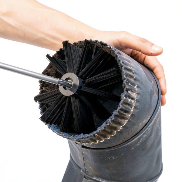 DOITOOL Chimney Brush Flexible Rods Black Acacia Handle-1