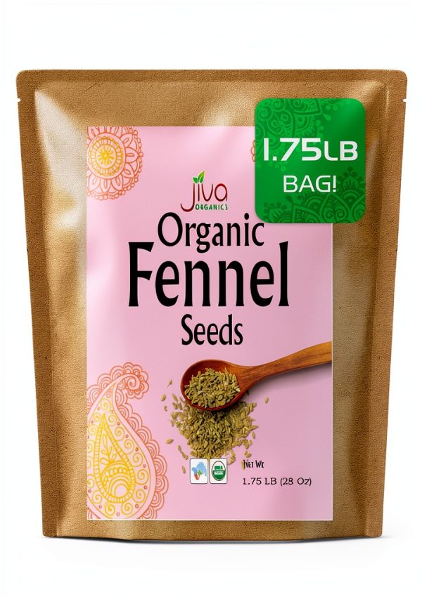 Organic Fennel Seeds Jiva Organics Bulk 175 Pound Bag-0