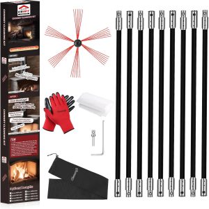 Cleancraft Chimney Brush Kit Flexible Nylon Rods Sturdy-0