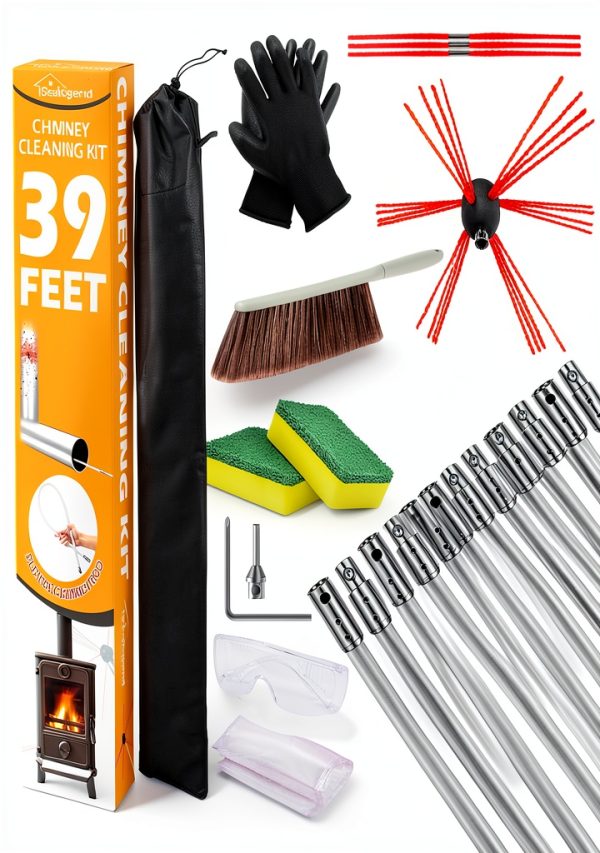 Sealegend Chimney Brush Kit Flexible Nylon Fireplace-0