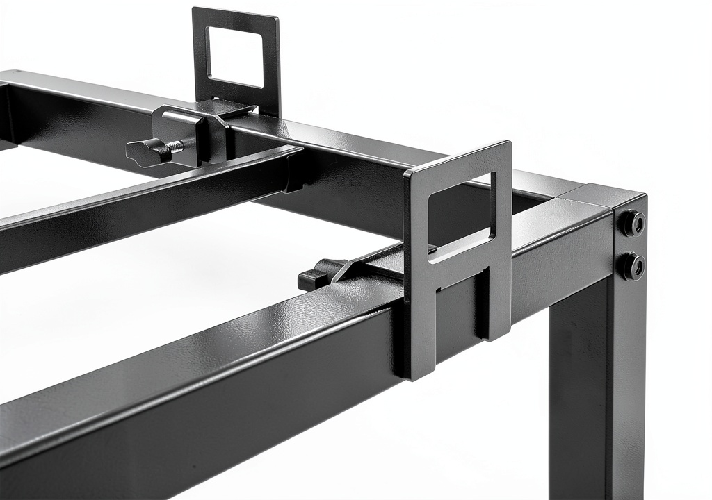 SUYAUU mattress gaskets installed on a metal bed frame