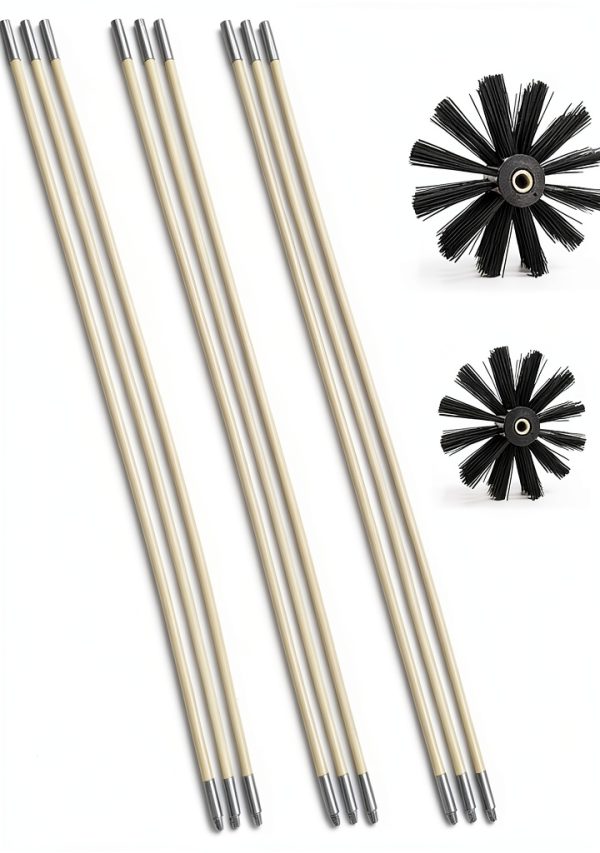 Xedragony Chimney Dryer Vent Brush Durable Nylon Rods-0