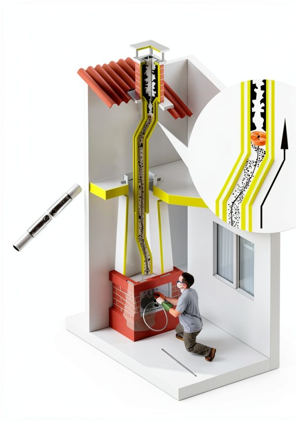 HOXHA Chimney Cleaning Kit Nylon Rods Extendable 20ft-5