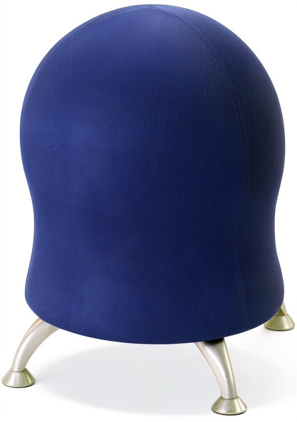 Safco Zenergy Ball Chair Blue Mesh Office Recliner-0