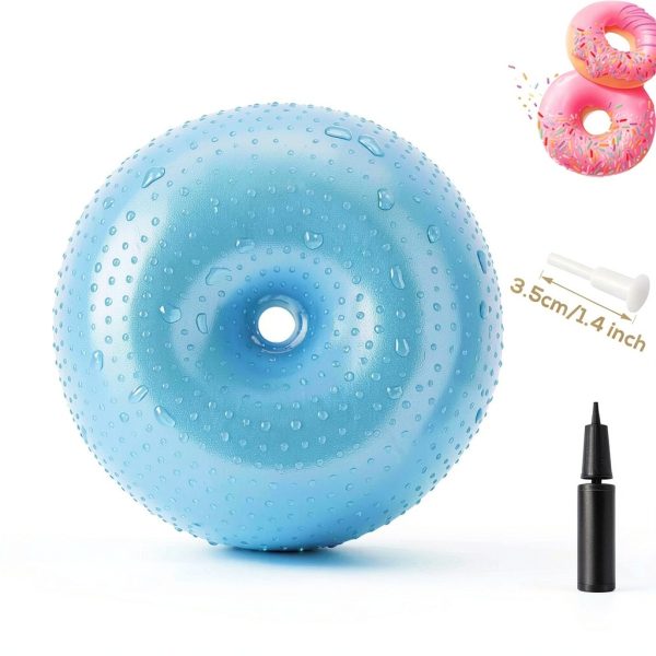 Meooeck Inflatable Yoga Ball Chair Kids PVC Donut Seat 19.69 Inch-1