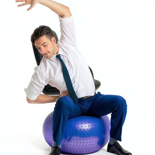 Meooeck Inflatable Yoga Ball Chair Kids PVC Donut Seat 19.69 Inch-6