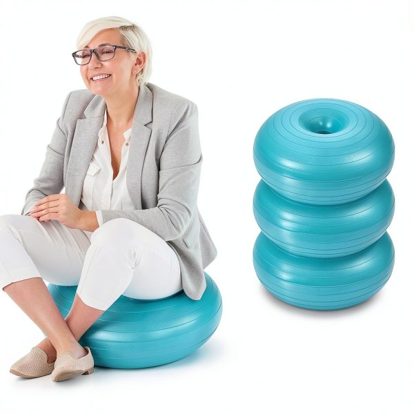 Yoga Ball Chair Lewtemi Blue PVC Seating-5