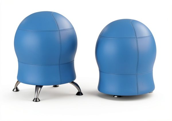 Safco Zenergy Ball Chair Blue Vinyl Adjustable-1