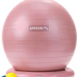 APEXUP Pink Exercise Ball Chair L 65cm High Load Stability for Kids-0