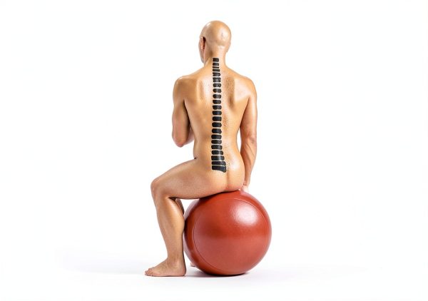 CanDo Metal Office Ball Chair with Arms Black Adult Size-4