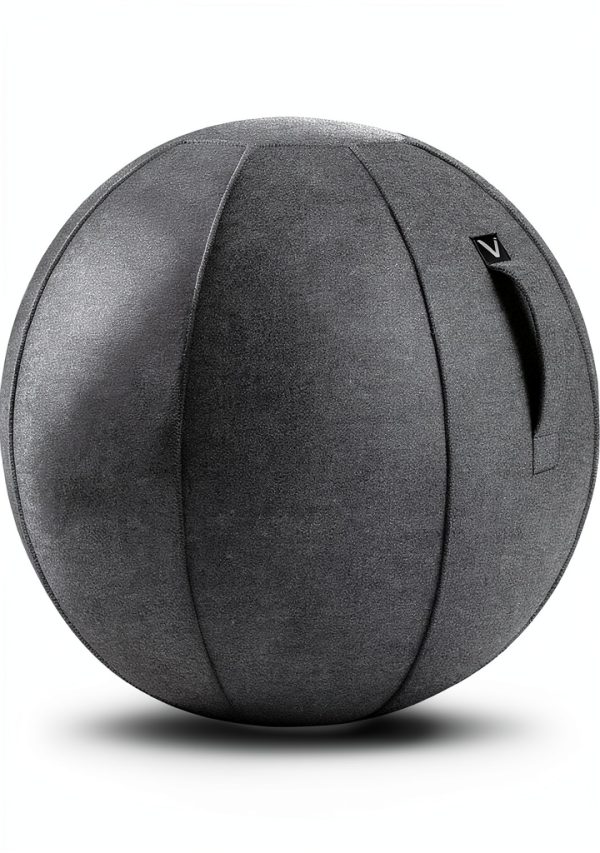Vivora Inflatable Exercise Ball Chair Anthracite 24in Anti Burst PVC-3