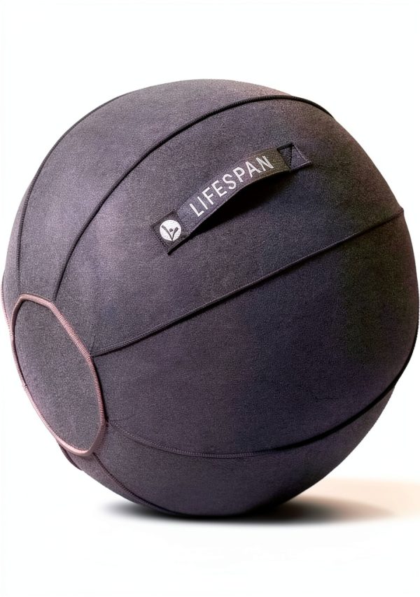 Yoga Ball Office Chair LifeSpan Fitness Charcoal Felt 25 Inch-0