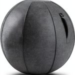 Vivora Inflatable Exercise Ball Chair Anthracite 24in Anti Burst PVC-0