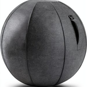 Vivora Inflatable Exercise Ball Chair Anthracite 24in Anti Burst PVC-0