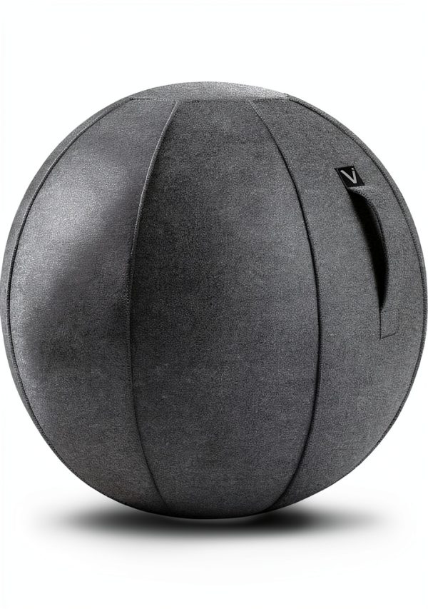 Vivora Inflatable Exercise Ball Chair Anthracite 24in Anti Burst PVC-0