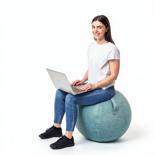 ProBody Pilates Azure Exercise Ball Chair 24 Inch Silicone Fitness-1