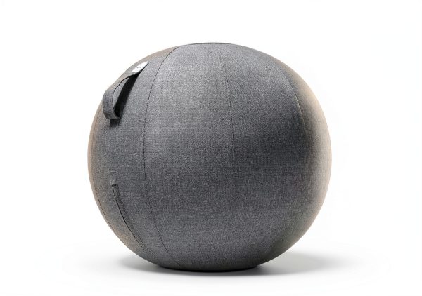 Backerz Exercise Ball Chair 25.5 Inch Linen Cover – Core Support-1