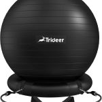Trideer Yoga Ball Chair Exercise Ball with Ring Base Black XL-0