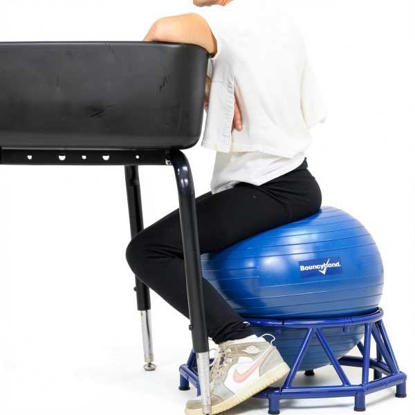 Bouncy Bands Kids Stability Chair Blue Balance Base 20in Height-1