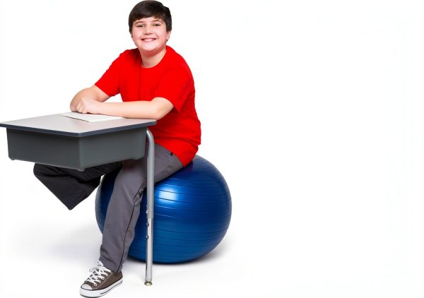 Bouncy Bands Weighted Balance Ball Small Dark Blue Exercise Chair-5