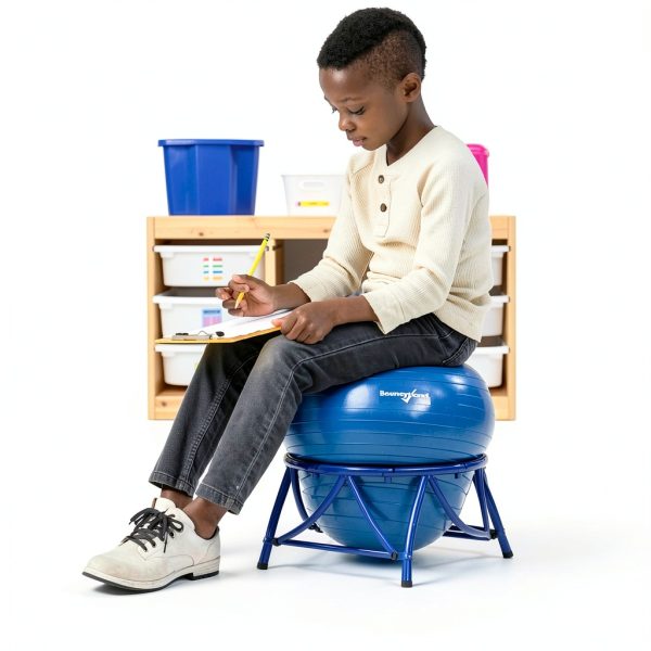 Bouncy Bands Kids Stability Chair Blue Balance Base 20in Height-2