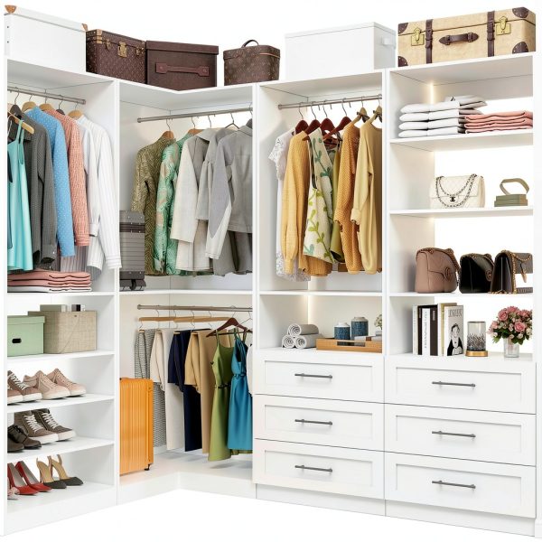 Closet System 4-Set Organizer by Vomavex with 6 Drawers and 8 Rods-7
