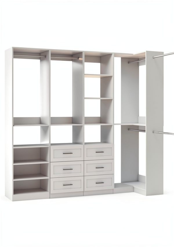 Closet System 4-Set Organizer by Vomavex with 6 Drawers and 8 Rods-2