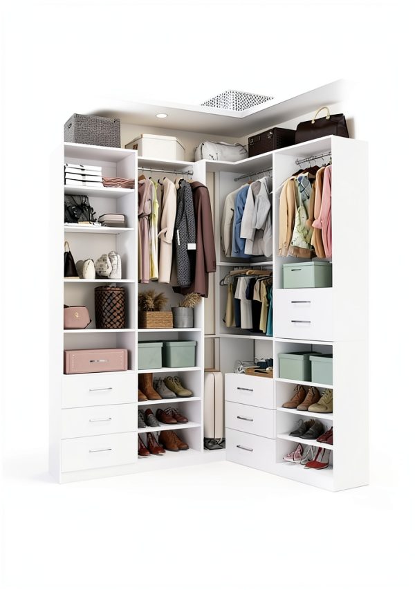 Closet System 4-Set Organizer by Vomavex with 6 Drawers and 8 Rods-5