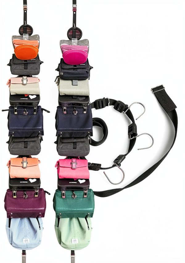 IZUS Bag Organizer Holder Purse Hanger 20 Hook Door Mount Black-4
