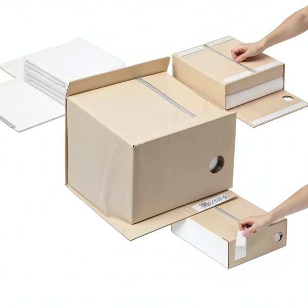 SpaceAid Bed Sheet Organizer 4 Pack Beige Storage for Queen & King-3