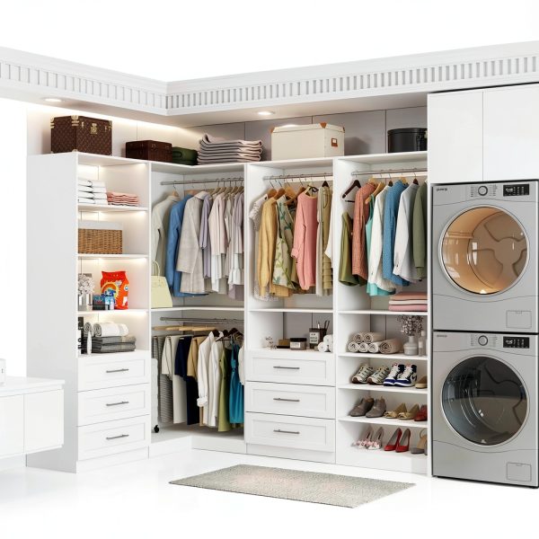 Closet System 4-Set Organizer by Vomavex with 6 Drawers and 8 Rods-6