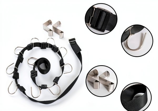 IZUS Bag Organizer Holder Purse Hanger 20 Hook Door Mount Black-8