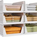 Closet Organizer Pinkpum 6 Pack Stackable Plastic Drawer Bins White-0