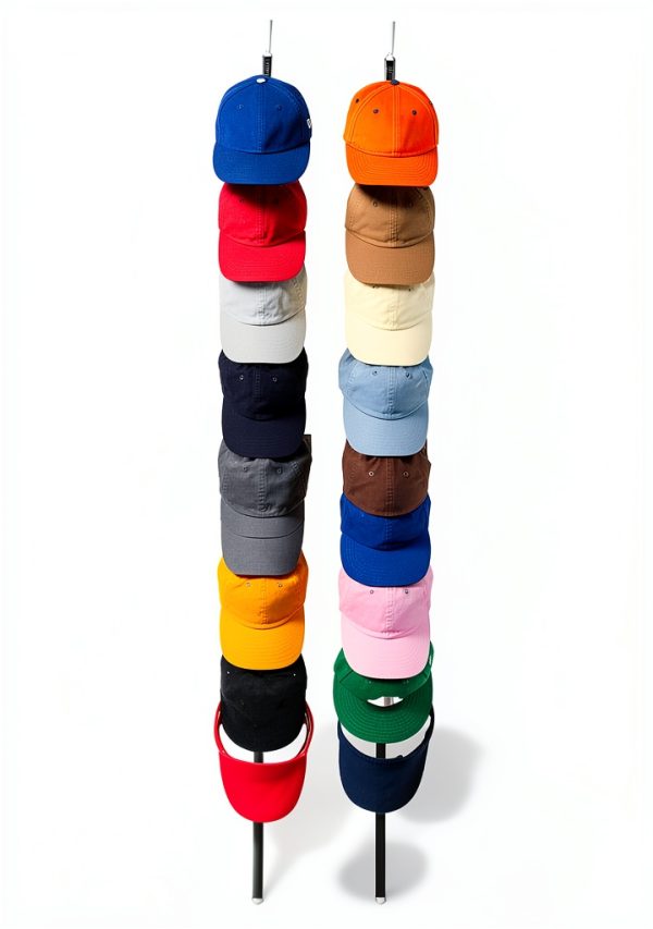 Cap Rack Perfect Curve Over The Door Organizer Holds 18-36 Caps Black-0