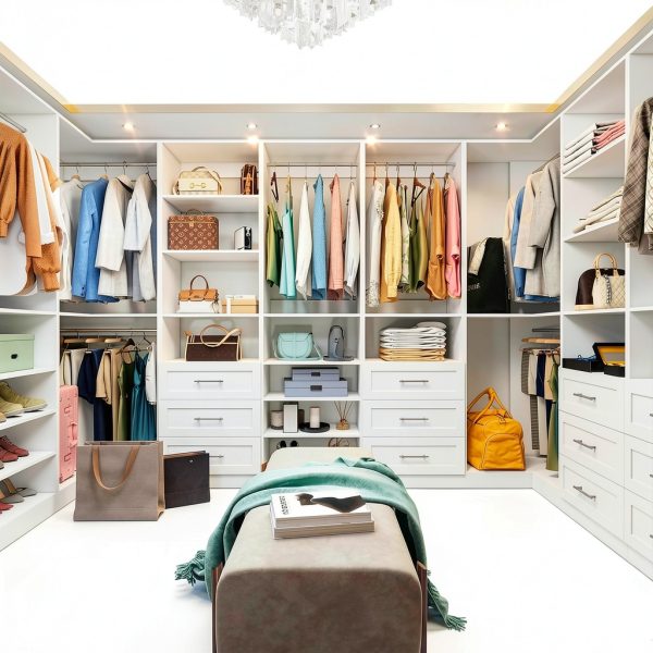 Closet System 4-Set Organizer by Vomavex with 6 Drawers and 8 Rods-1