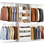 Closet System Aheaplus 8FT White Wood Organizer with 4 Drawers-0