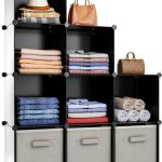 Closet Organizer HOMIDEC 9 Cube Storage Organizer Black Large Portable-0