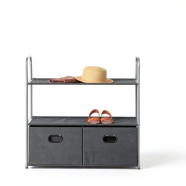 Closet Storage Organizer Amazon Basics 3 Shelves 2 Drawers 32.7x12.2-1